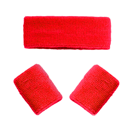 Zweetbandjes Rood 3st van Partychimp koop je bij Partywinkel