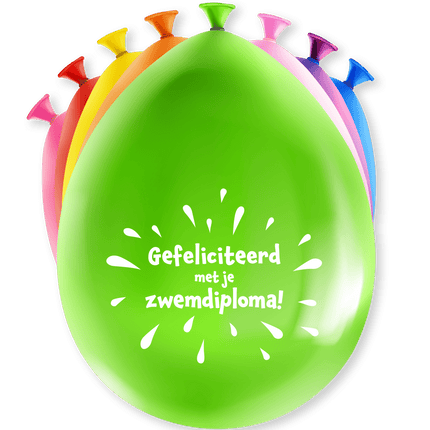 Zwemdiploma Ballonnen 30cm 8st van Paper Dreams koop je bij Partywinkel