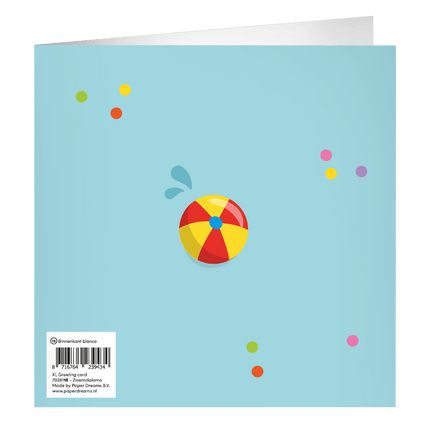 Zwemdiploma Wenskaart 23cm van Paper Dreams koop je bij Partywinkel